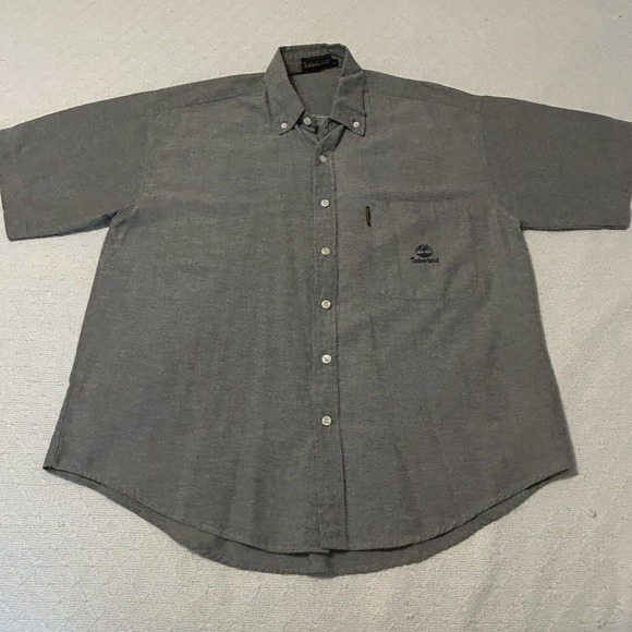 Timberland Men's Shirt Size Large Button Down Collared Short Sleeve - Picture 1 of 16